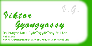 viktor gyongyossy business card